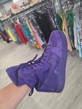 Nike Nike SF Air Force 1 HighCourt Purple Lace-Up High-Top MISSING STRAPS